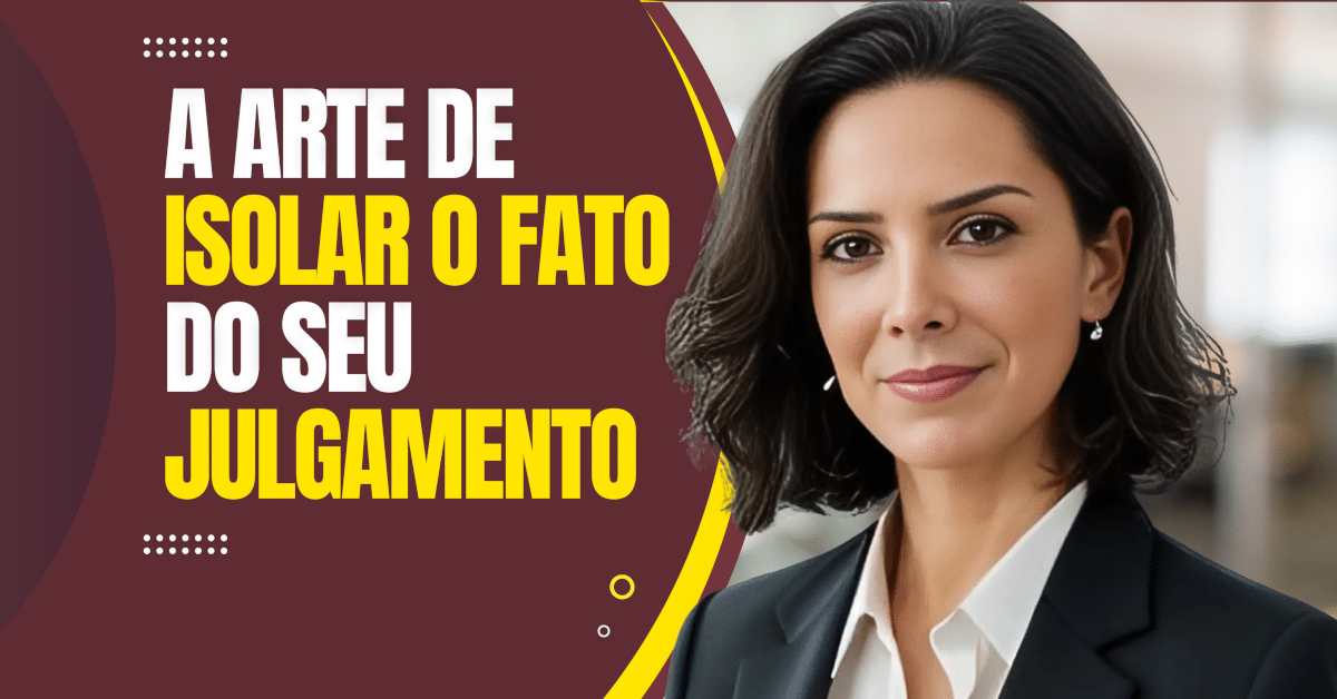 A Arte de Isolar o Fato do Seu Julgamento